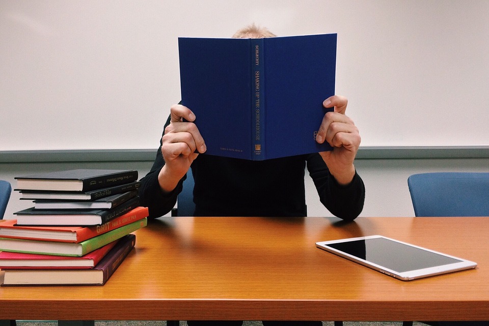 student studying